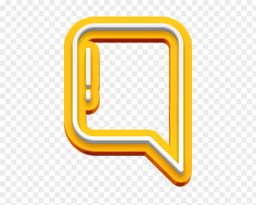 Rectangle Yellow Chat Icon Message Notification PNG