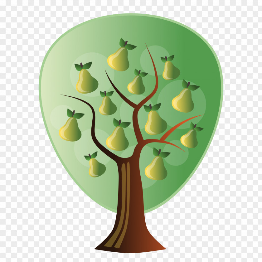 Tree Vector Pear Fruit Clip Art PNG