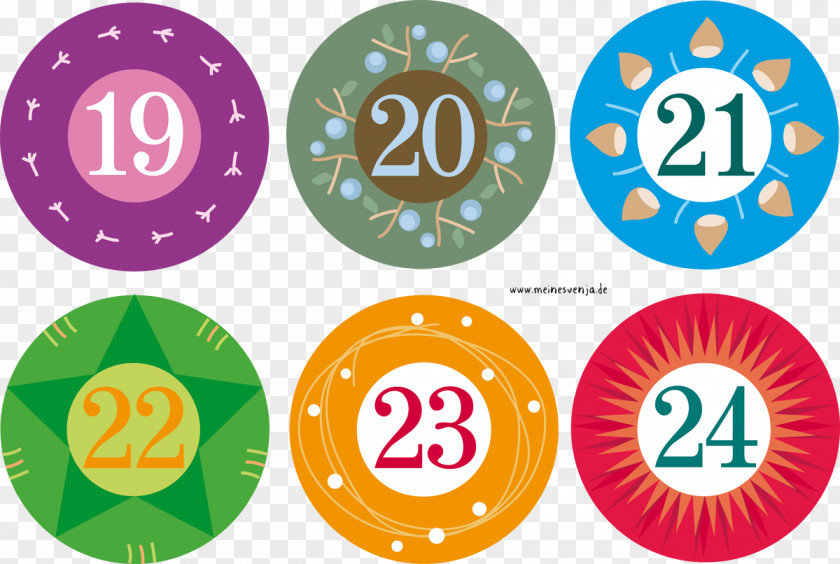 Christmas Advent Calendars Number PNG