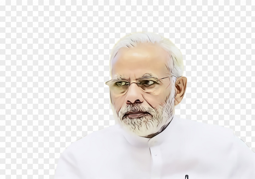 Portrait Elder Narendra Modi PNG