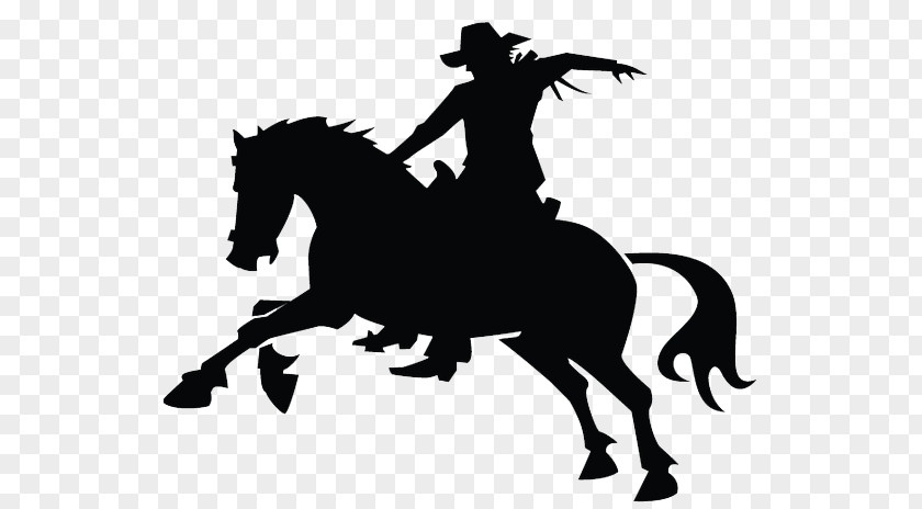 Silhouette American Frontier Cowboy Rodeo PNG