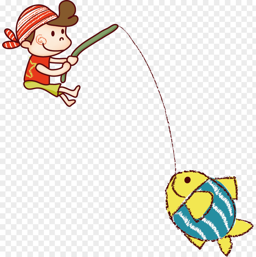 Child Fishing Recreational Boat Euclidean Vector PNG