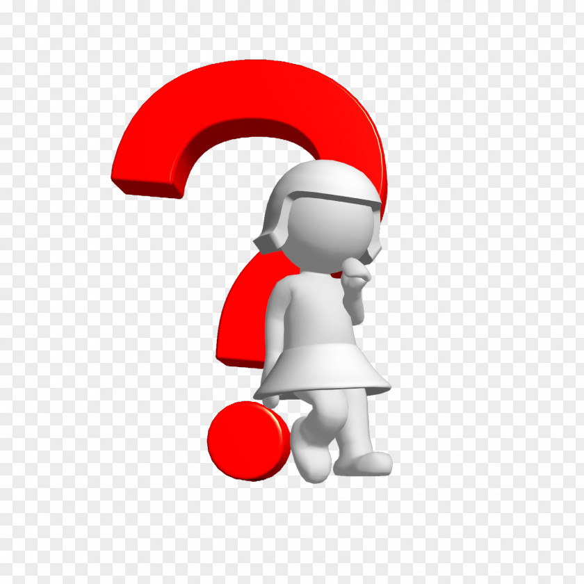 Powerful Woman Question Mark 3D Computer Graphics PNG