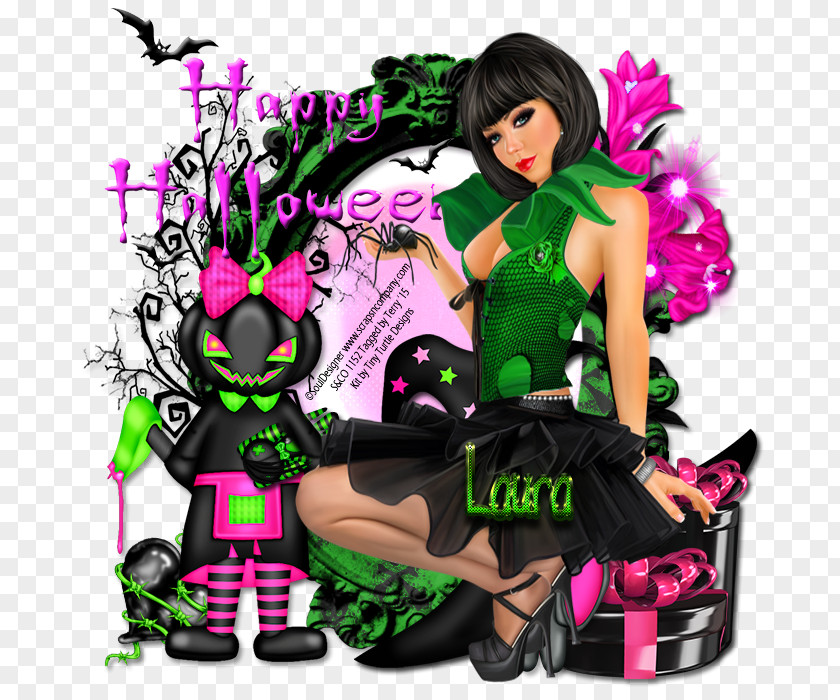 Scary Terry Pink M Cartoon Black Hair PNG