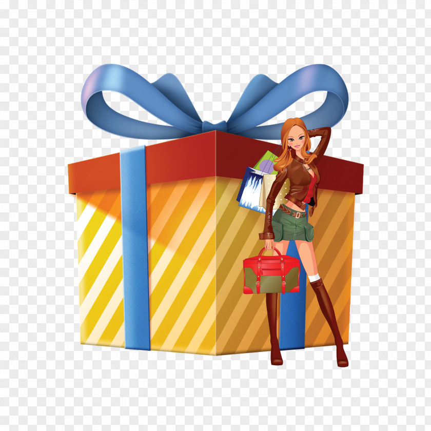 Creative Gift Shopping Fashion Icon PNG