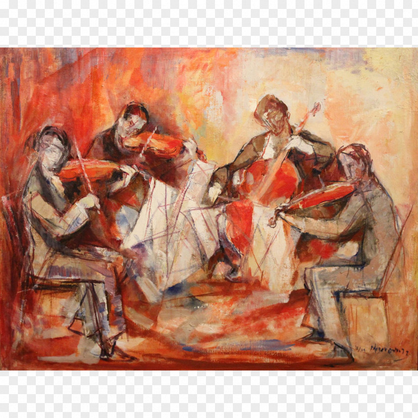 The String Quartet Oil Painting Classical Music PNG painting music, clipart PNG