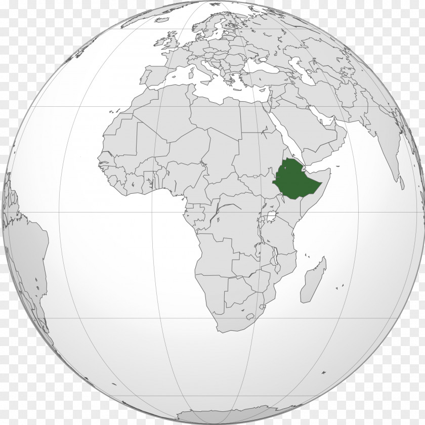 World Map Ethiopia Globe PNG