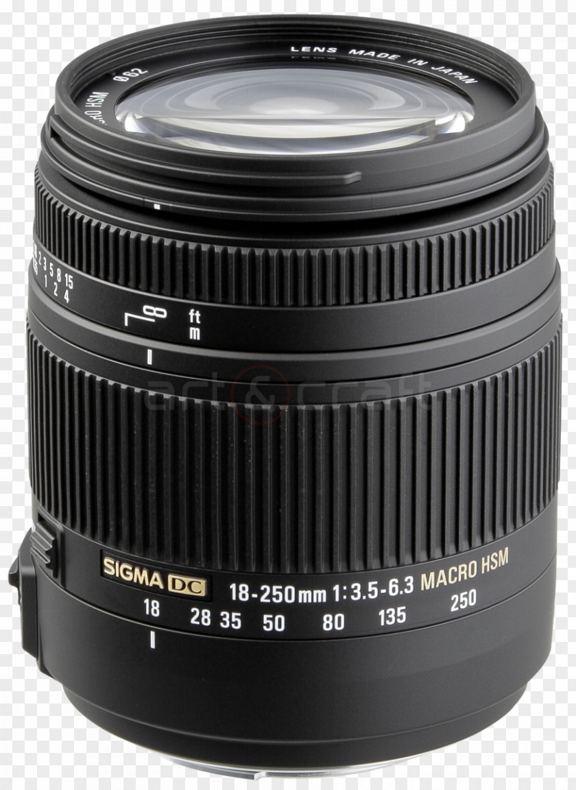 Camera Lens Canon EF Mount Sigma 18-250mm F/3.5-6.3 Macro Photography Autofocus PNG