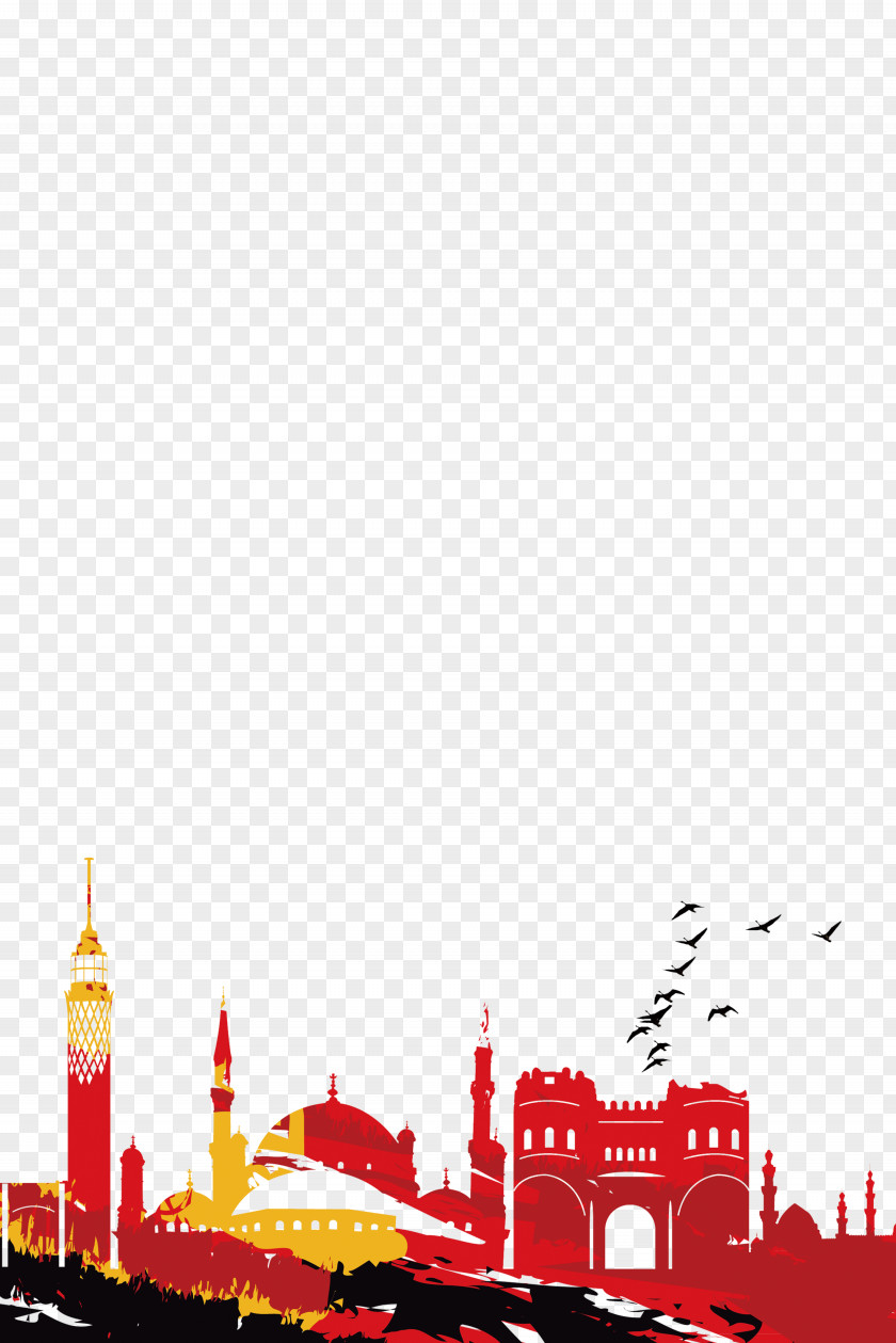 Colorful City Cairo Euclidean Vector Silhouette Symbol PNG