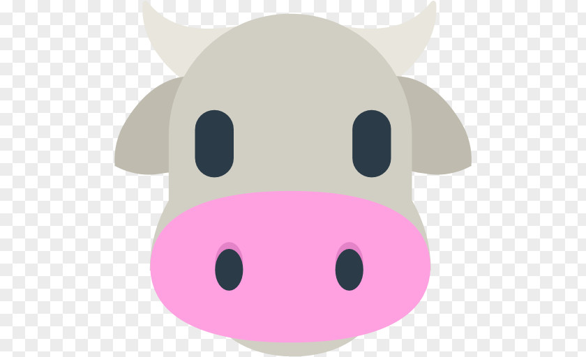 Cow Cattle Emoji Sticker Text Messaging SMS PNG