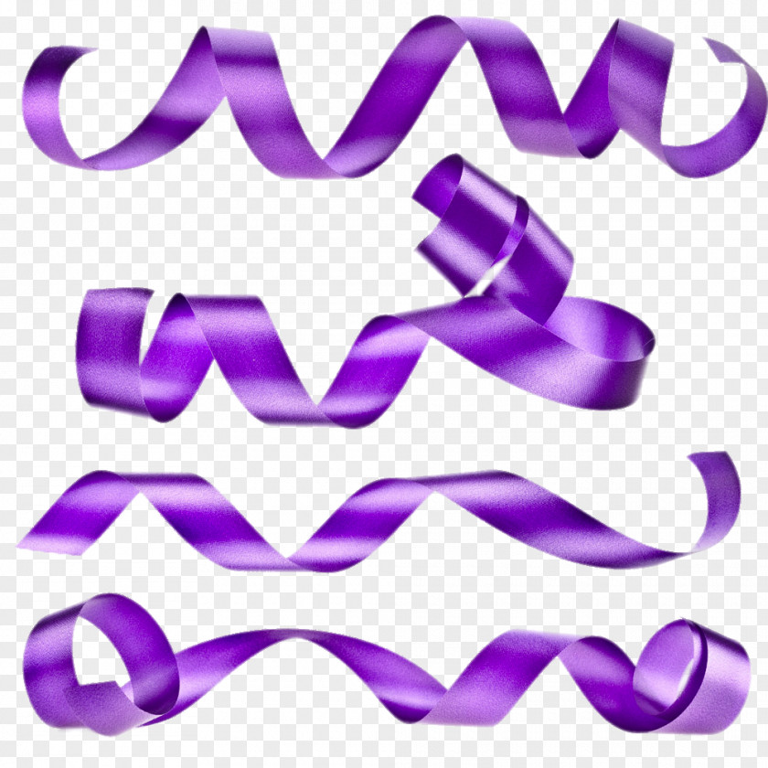 Purple Ribbon Silk Color PNG