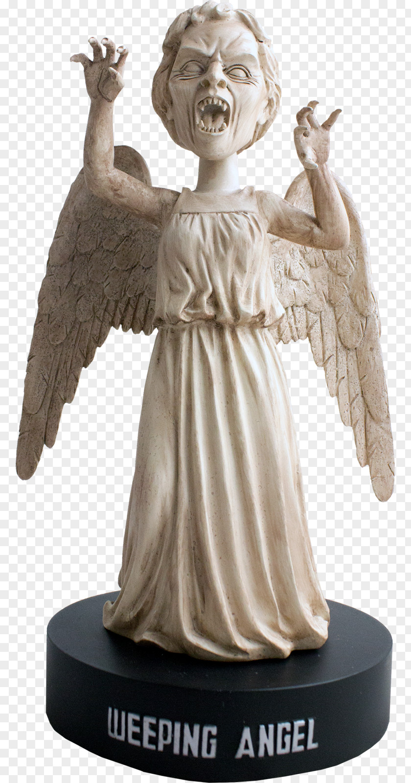 Doctor Head Statue Weeping Angel Bobblehead Figurine PNG