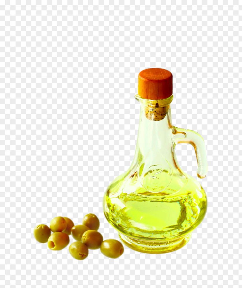 Glass Bottle Of Olive Oil PNG