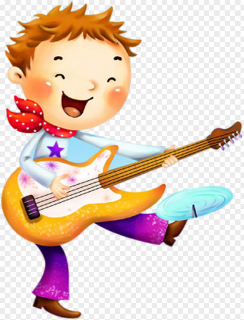 Guitar Cartoon Doll Download PNG