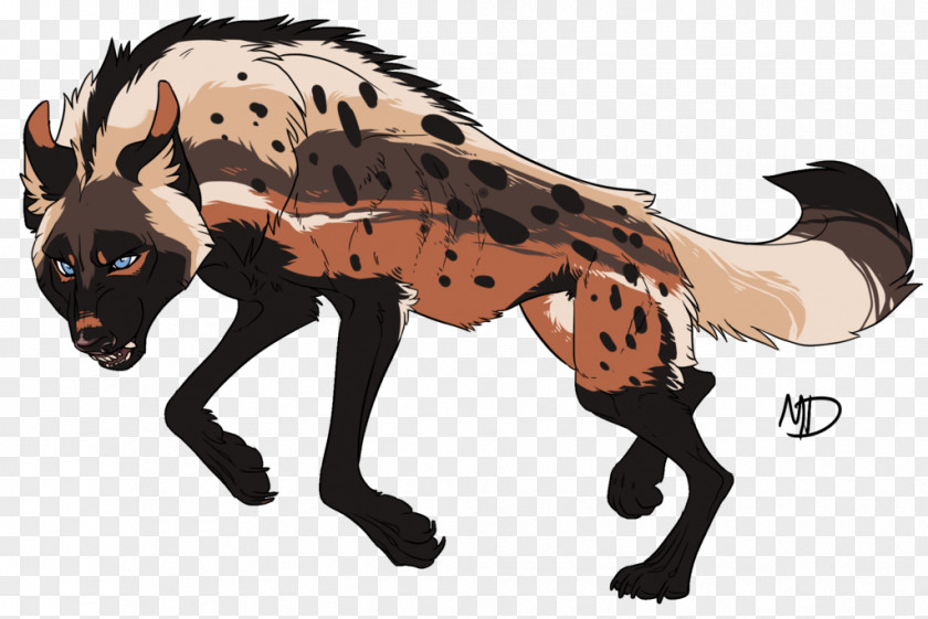 Hyena Striped Wildlife Drawing Spotted PNG