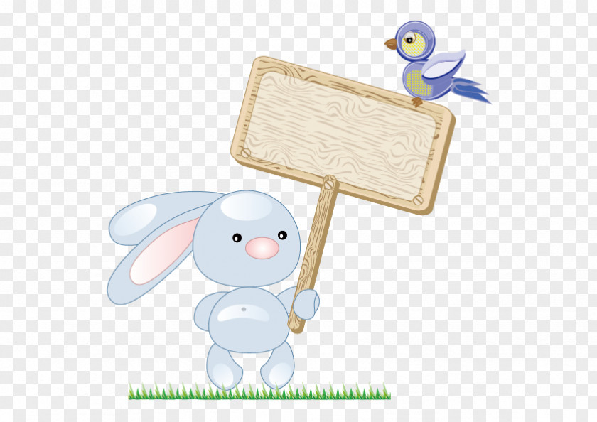 Vector Bunny Placards Panel Cartoon PNG