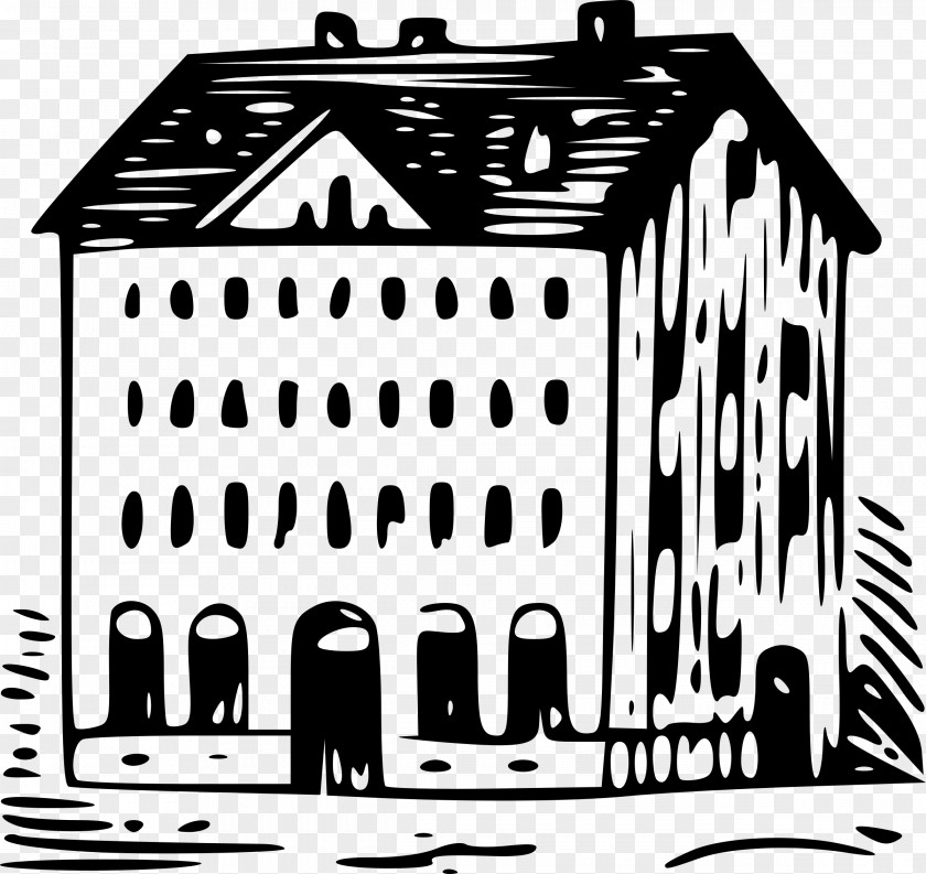 Building Black And White Clip Art PNG