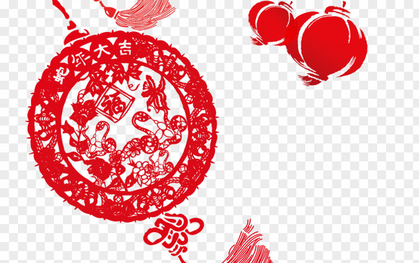 Chinese New Year Paper-cut Style Picture Papercutting Paper Cutting PNG