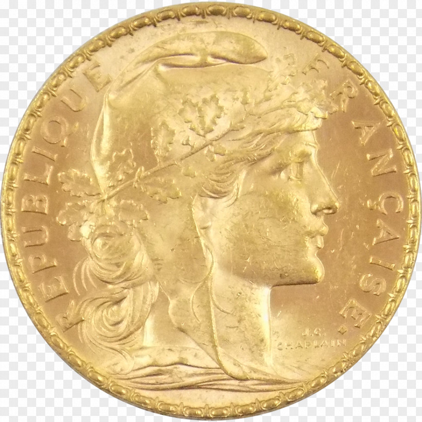 Coin Gold Medal Bronze 01504 PNG