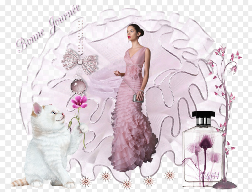 Design Fashion Gown Pink M PNG