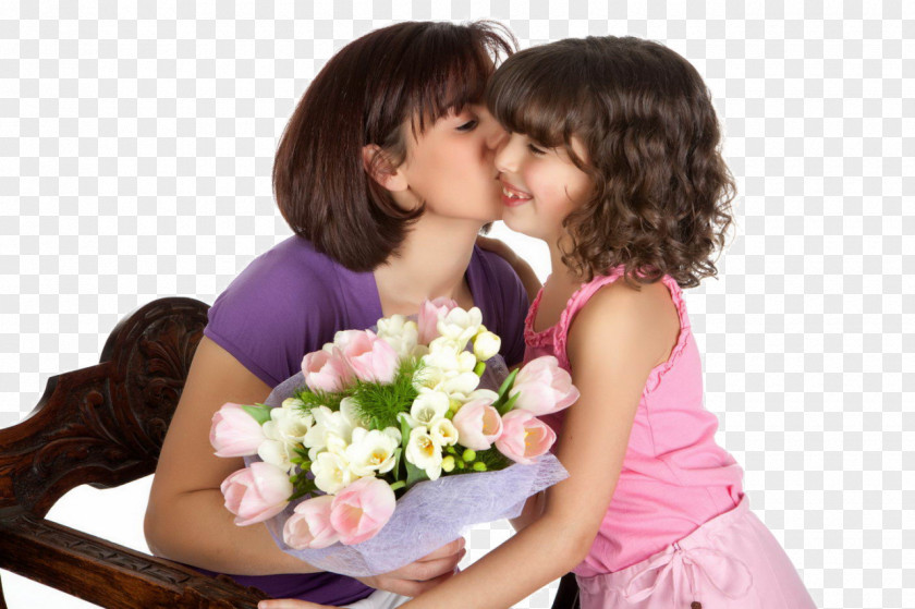 Gift Flower Bouquet Mother Child PNG