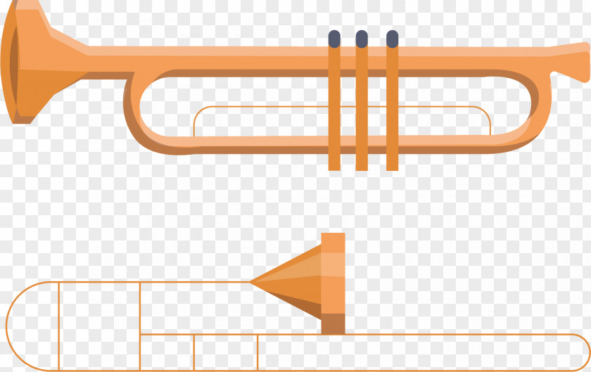 Golden Saxophone Vector Download PNG