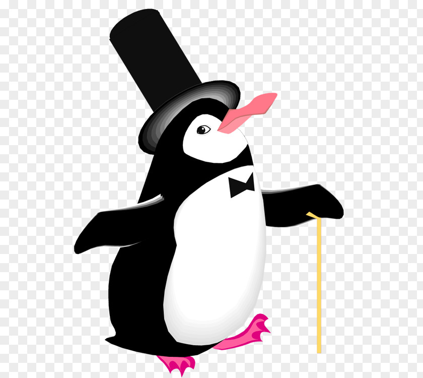 Penguin Tuxedo Top Hat Tux Town PNG