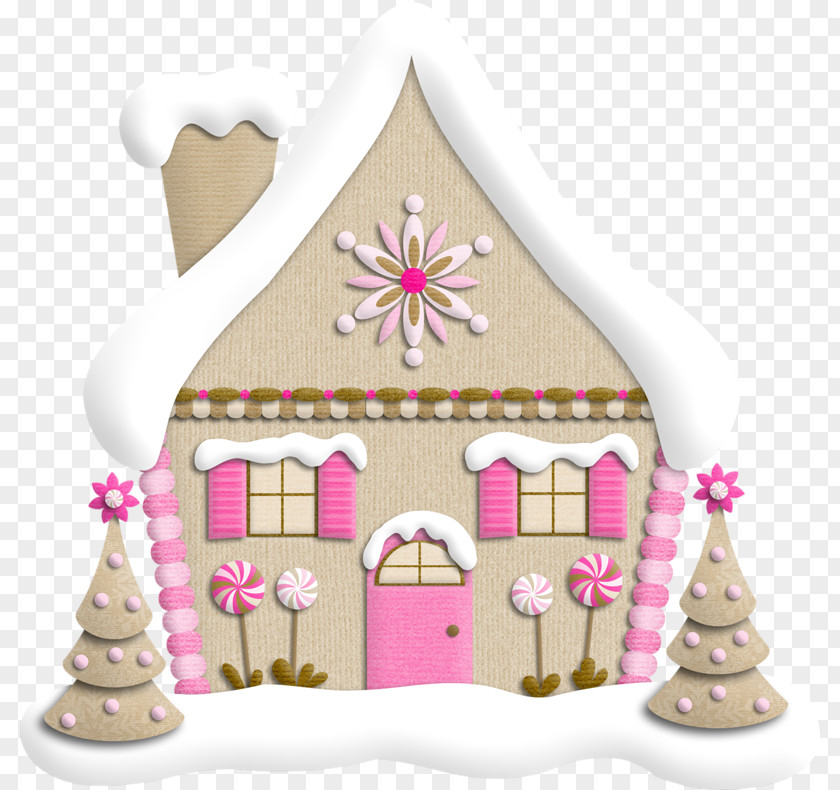 Pink Dessert Christmas Tree Card Clip Art PNG