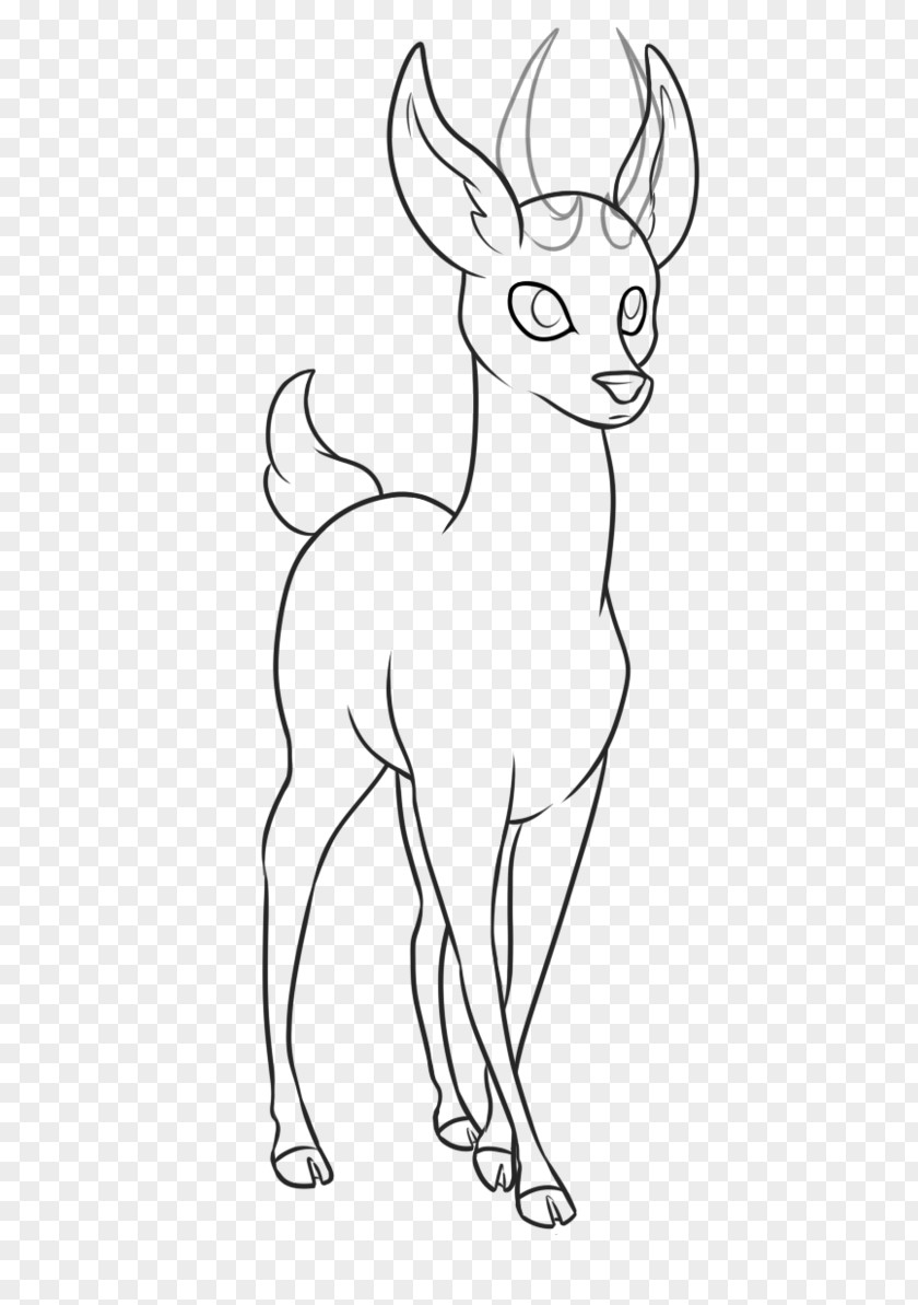 Based Line Drawing Deer Art Clip PNG