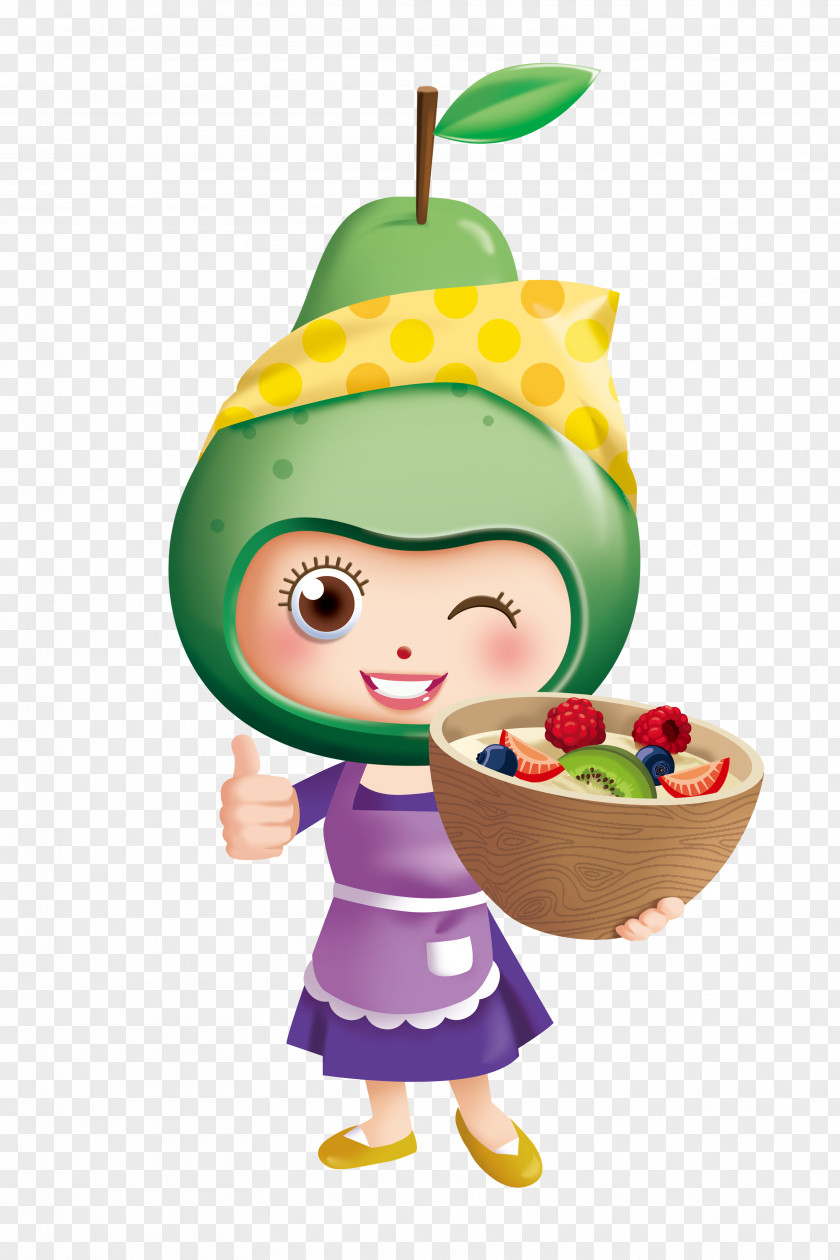 Campus Illustration Cartoon Figurine Character Fruit PNG