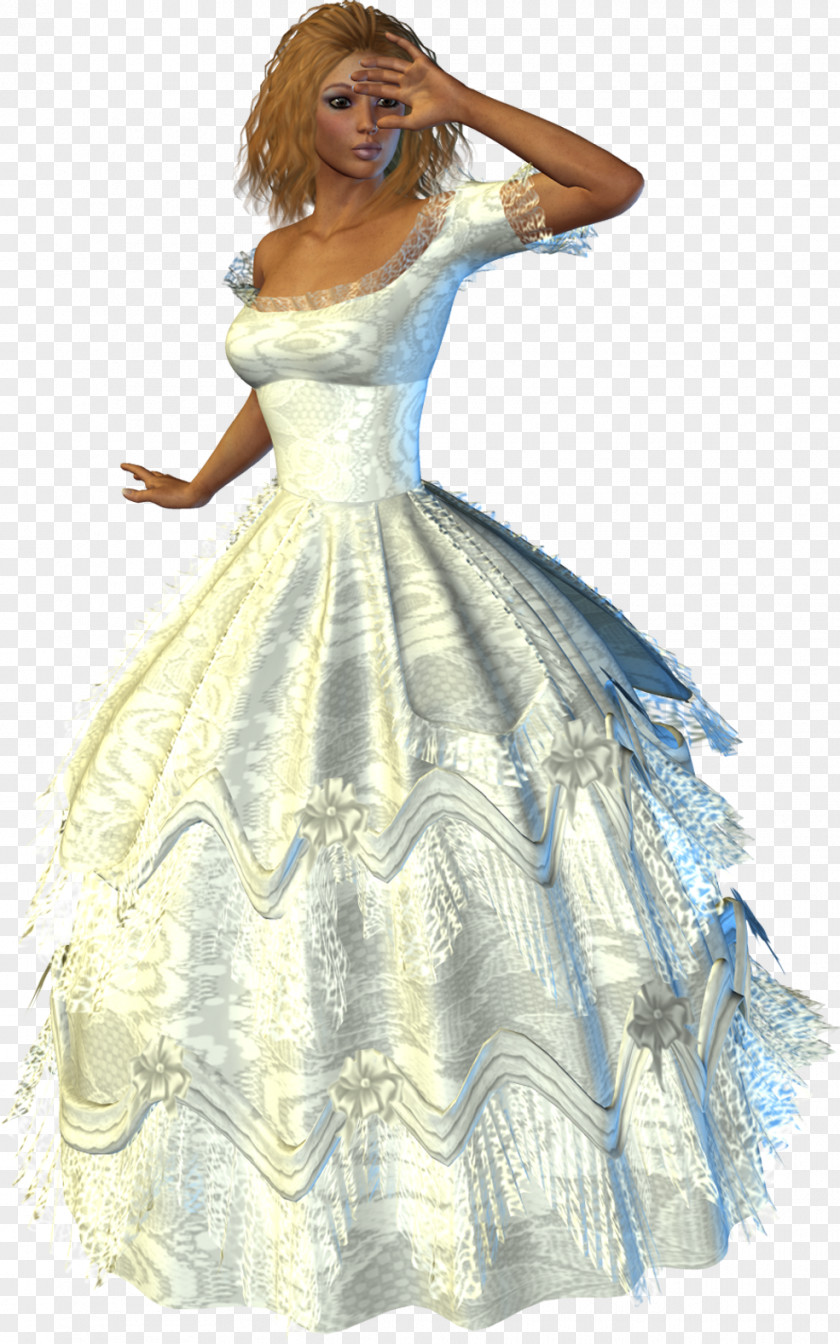 Fairy Wedding Dress Gown Costume Design PNG