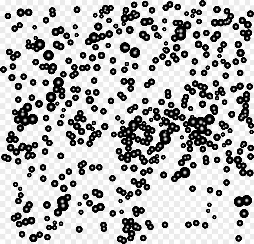 Little Fresh Black Bubbles Light White PNG