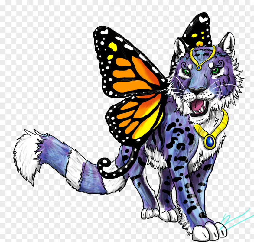 Butterfly Whiskers Tiger Cat PNG
