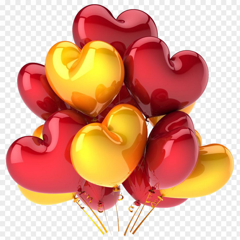 Heart-shaped Balloon Birthday PNG