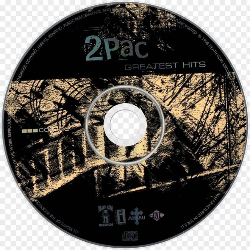 Tupac Greatest Hits Album Compact Disc Death Row Records PNG