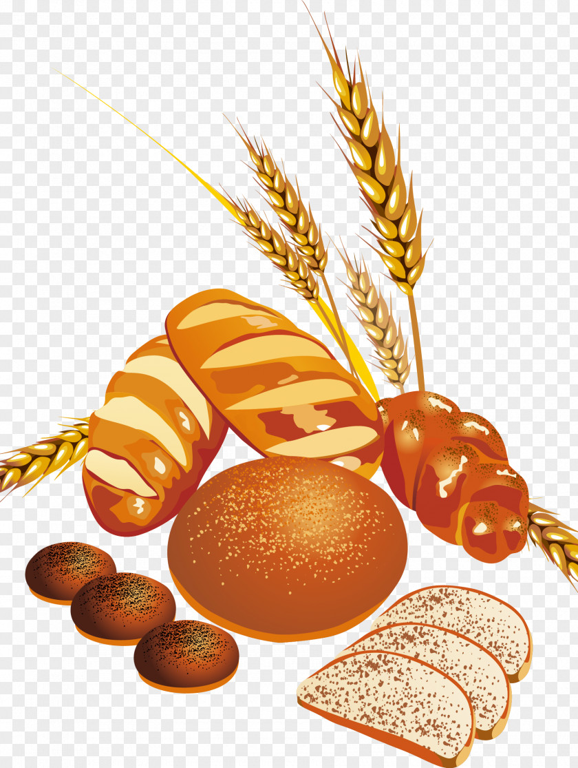 Vector Bread Flour Wheat Loaf PNG
