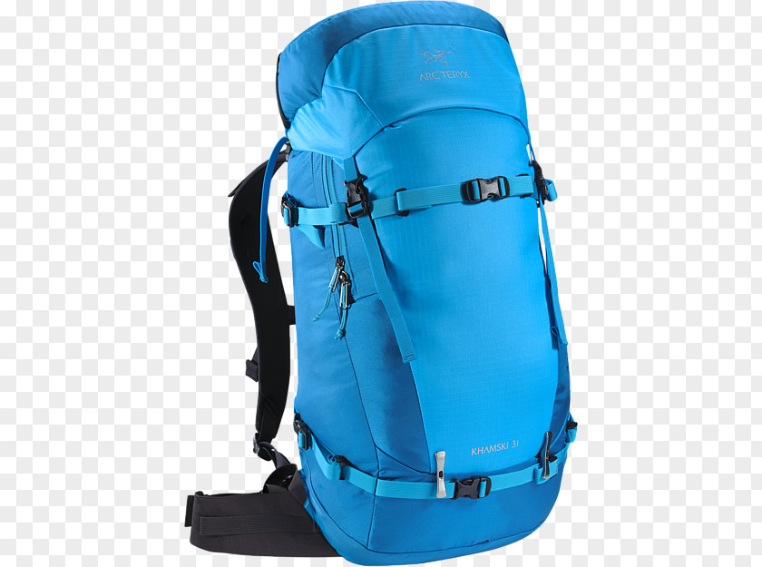 Blue Backpack Arc'teryx Bag Skiing Pocket PNG