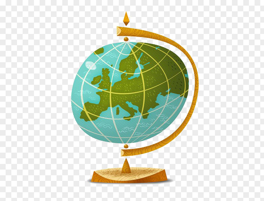 Cartoon Globe Illustration PNG