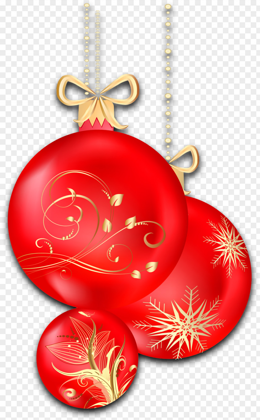 Christmas Transparent Red Ornaments Clipart Eve Nativity Of Jesus Gift Holiday PNG