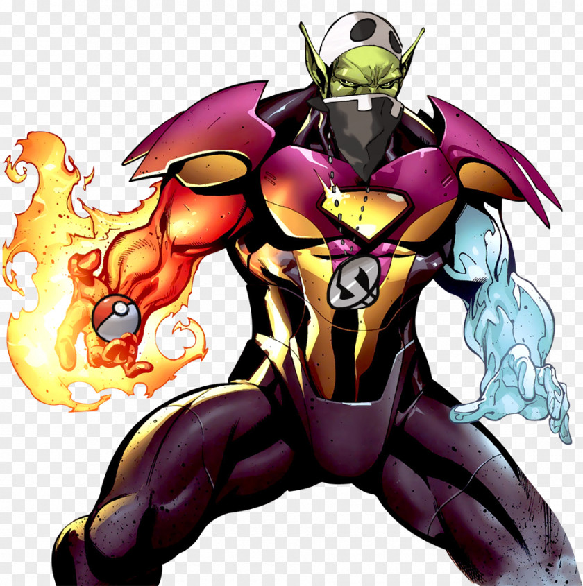 Human Torch Sunspot Superhero Super-Skrull PNG