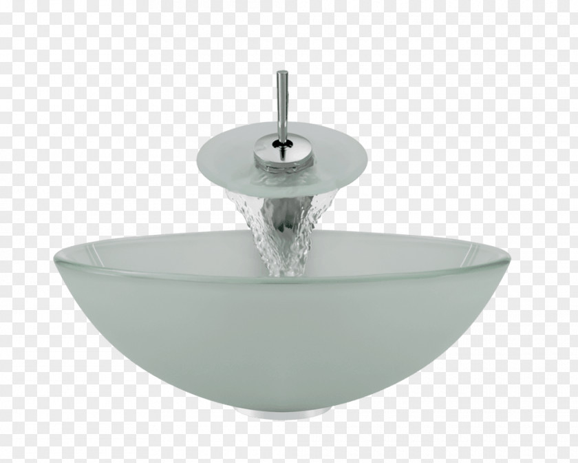 Sink Bowl Tap Bathroom Frosted Glass PNG