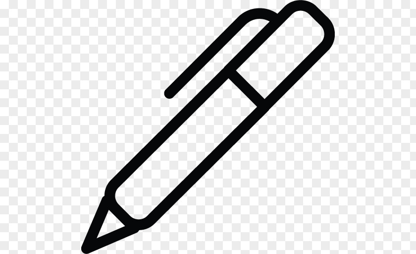 Black Automatic Pen Paper Ballpoint Pencil Icon PNG