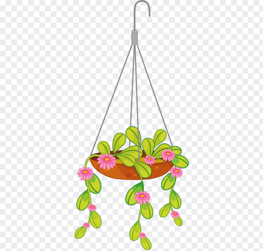 Flower Flowerpot Hanging Basket Clip Art PNG