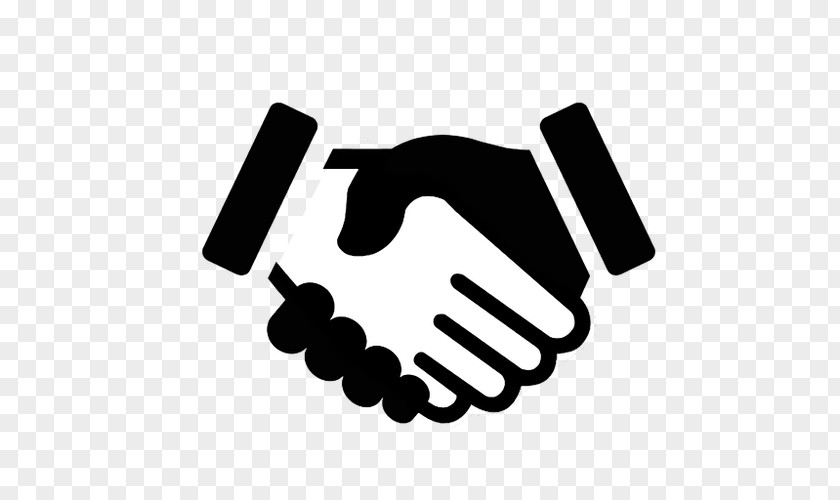 Blackandwhite Symbol Handshake PNG