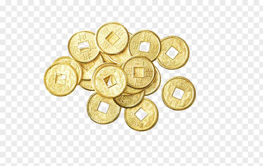 Coin Gold Feng Shui Money PNG