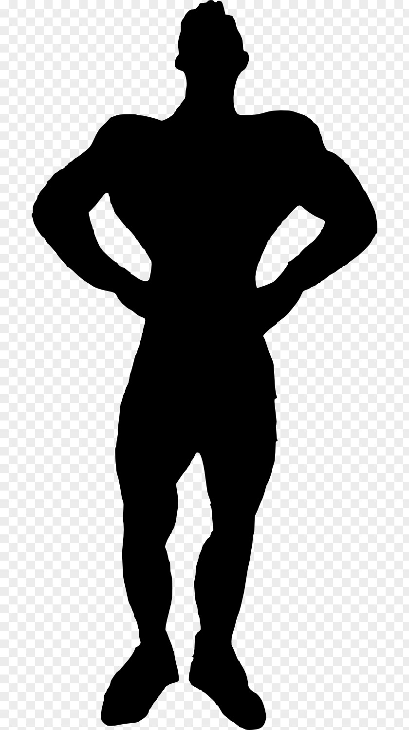 Man Silhouette Muscle Clip Art PNG