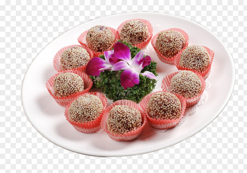 Sweet Potato Balls With Glutinous Rice Fried Croissant Mochi Food PNG