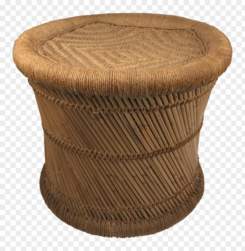Table Furniture Stool Mid-century Modern Wicker PNG
