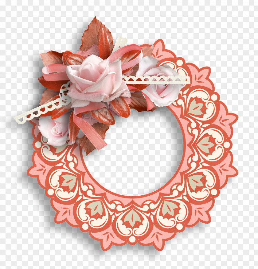 Weeding Cake Wreath Peach PNG