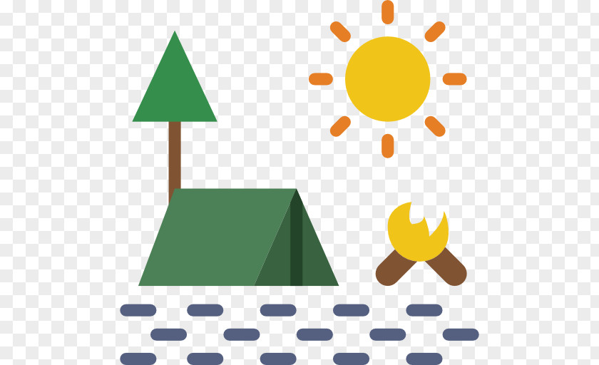 Camping In The Woods 1960s Clip Art PNG